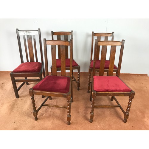 488 - SET OF 4 DINING CHAIRS PLUS 1