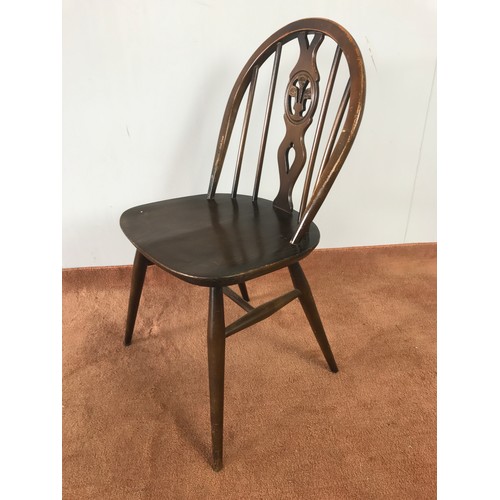 487 - SET OF 6 ERCOL DINING CHAIRS