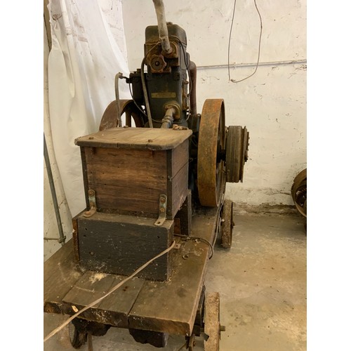 26 - LARGE TROLLEY MOUNTED LISTER CS STATIONARY ENGINE WITH STARTAMATIC WITH GENERATOR