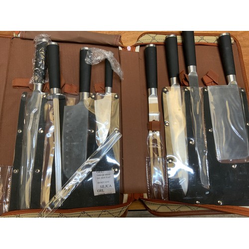 295 - CASED SET OF CHEFS KNIVES