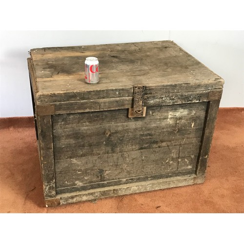 464 - STAINED PINE CHEST / WORK BOX AF