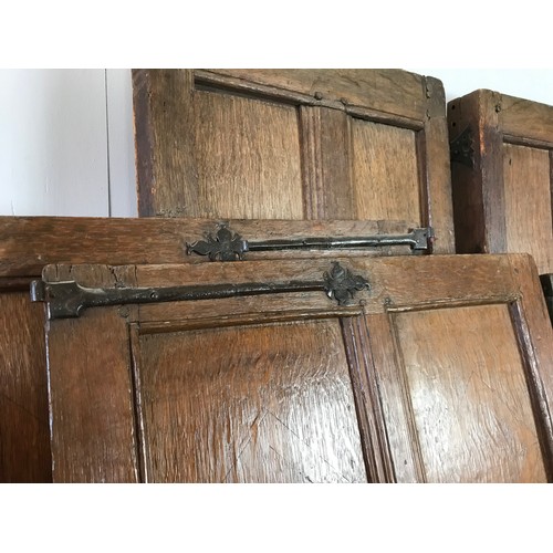 468 - MISC. ANTIQUE OAK PANELLING, PROBABLY A HOUSE KEEPERS CUPBOARD WITH PEG JOINTS (IN KIT FORM)