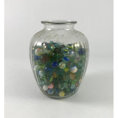 533 - JAR OF MARBLES