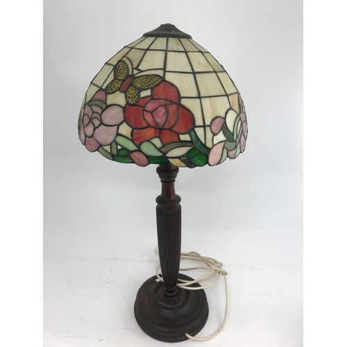 358 - MODERN TIFFANY STYLE TABLE LAMP