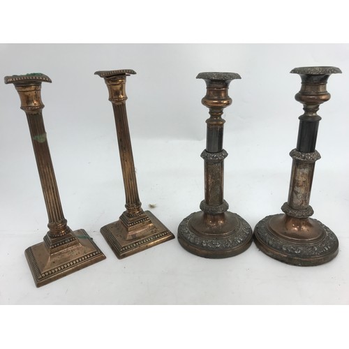 431 - 2 PAIRS OF CANDLESTICKS