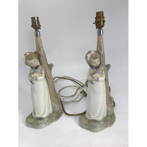 159 - PR. LLADRO STYLE FIGURAL TABLE LAMPS