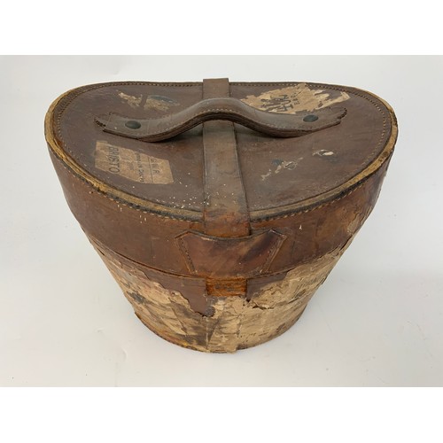 391 - LEATHER HAT BOX