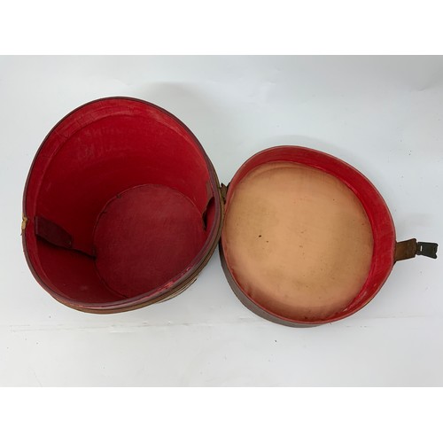 391 - LEATHER HAT BOX