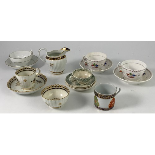 146 - VARIOUS 19TH CENTURY CUPS AND SAUCERS