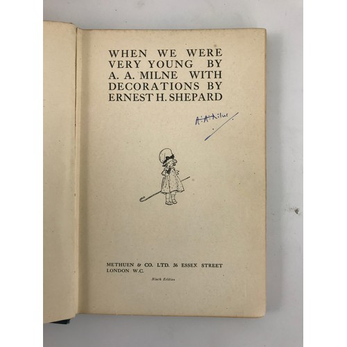 84 - BOOK ‘WHEN WE WERE VERY YOUNG’ SIGNED BY A.A. MILNE TOGETHER WITH OTHER BOOKS BY THE SAME AUTHOR