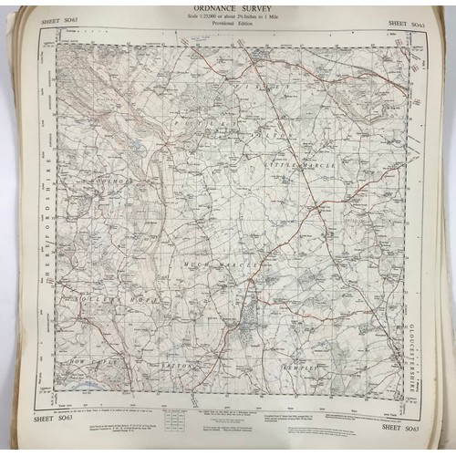 85 - LARGE QUANTITY OF ORDNANCE SURVEY MAPS INCLUDING LINEN BACKED