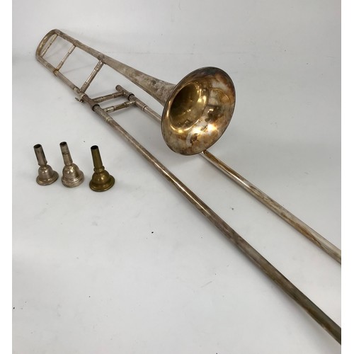 516 - BOOSEY AND HAWKES TROMBONE NUMBER 150384 IN FITTED HARD CASE