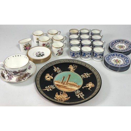 196 - MISC CHINA AND PORCELAIN INC WEDGWOOD PART COFFEE SERVICE (12 CUPS AND SAUCERS), ROYAL WORCESTER DIT... 