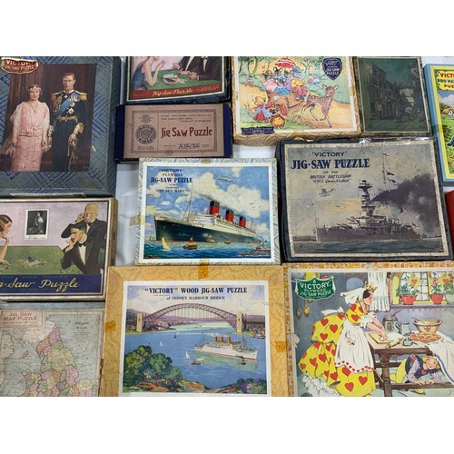 48 - COLLECTION OF VINTAGE VICTORY JIGSAWS, PLUS CHAD VALLEY JIGSAWS