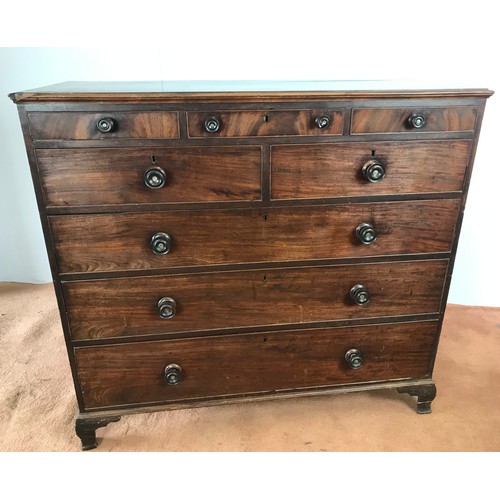 168 - LARGE MAHOGANY CHEST OF 3 OVER 2 OVER 3 DRAWERS