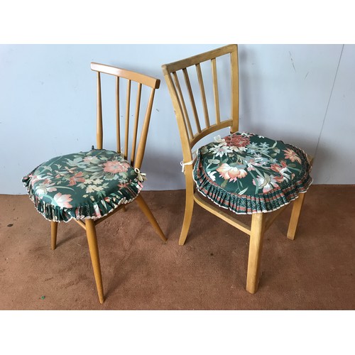 92 - ERCOL STYLE STICK BACK CHAIR AND 1 OTHER