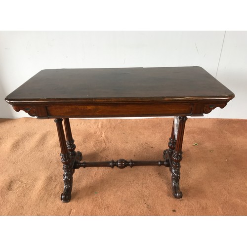 158 - VICTORIAN SWIVEL TOP CARD TABLE