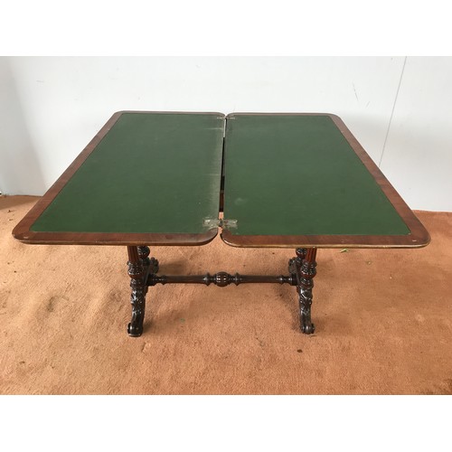 158 - VICTORIAN SWIVEL TOP CARD TABLE