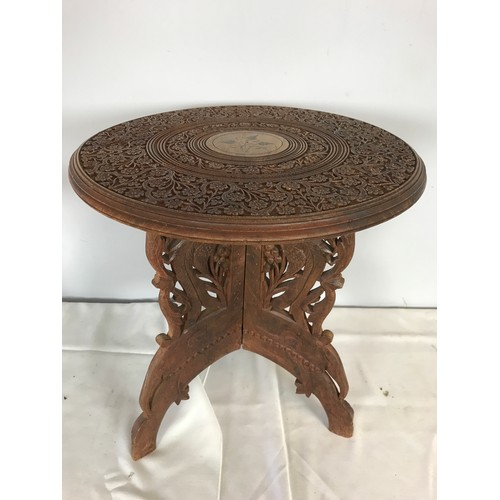 260 - 2 CARVED SANDALWOOD INDIAN TABLES