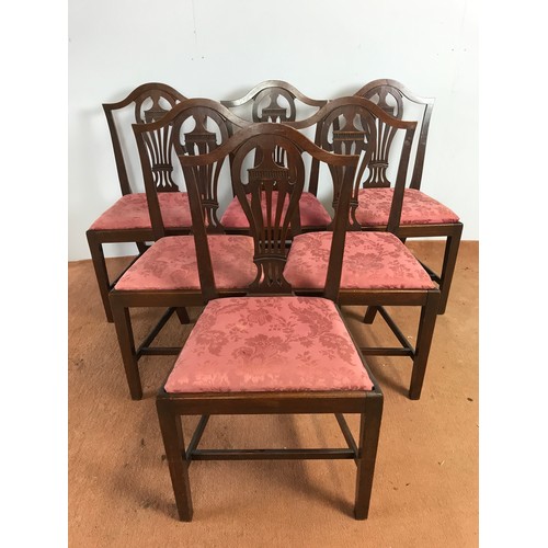 379 - SET OF 6 DINING CHAIRS WITH DROP IN SEATS