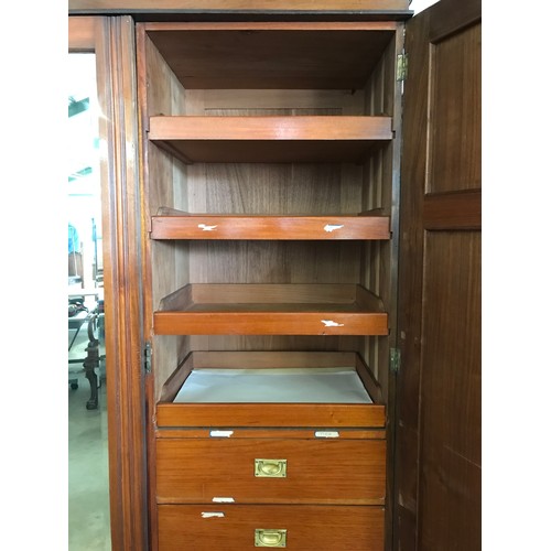 6 - MAHOGANY TRIPLE WARDROBE