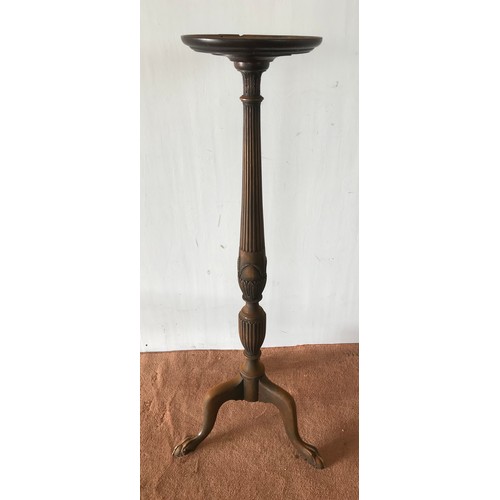 208 - FLUTED MAHOGANY TORCHERE