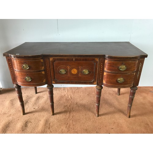 206 - GEORGIAN INLAID MAHOGANY SIDEBOARD