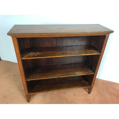 210 - INLAID MAHOGANY BOOK SHELVES