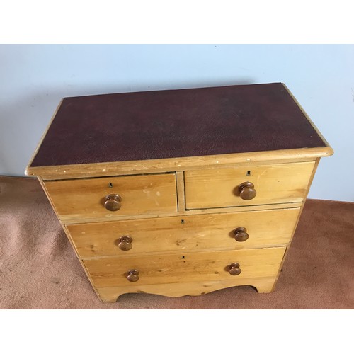 290 - PINE CHEST OF 2 OVER 2 DRAWERS