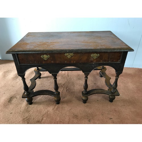 212 - 18TH CENTURY STYLE OAK SIDE TABLE WITH DRAWER