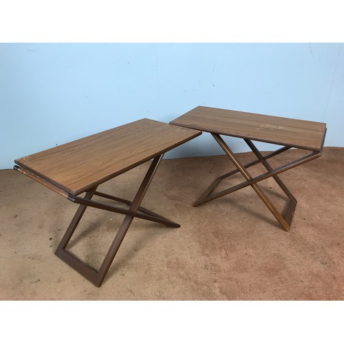 35 - TWO LATE CENTURY FOLDING OCCASIONAL TABLES