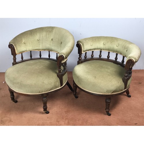 98 - 2 UPHOLSTERED TUB CHAIRS