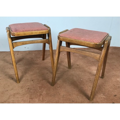 377 - PR. VINTAGE STOOLS OF JOINTED CONSTRUCTION