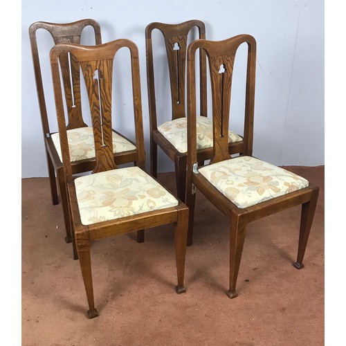 91 - SET OF 4 ART NOUVEAU STYLE DINING CHAIRS