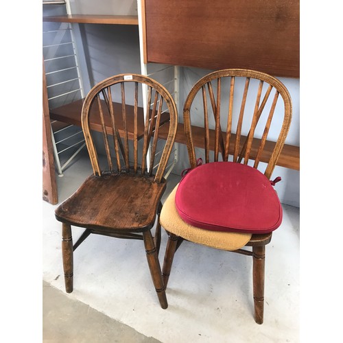 219 - 2 HOOP BACK CHAIRS