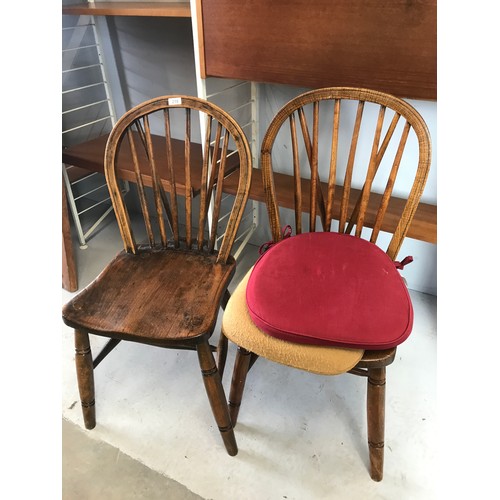 219 - 2 HOOP BACK CHAIRS