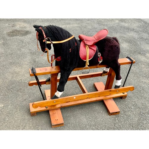 62 - SUBSTANTIAL CHILDS  PEGASUS HAND MADE VINTAGE ROCKING HORSE