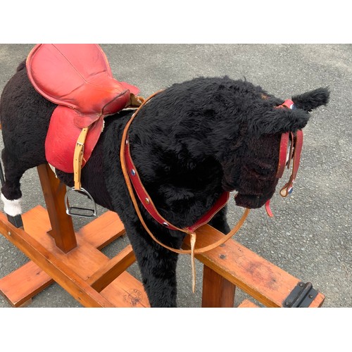 62 - SUBSTANTIAL CHILDS  PEGASUS HAND MADE VINTAGE ROCKING HORSE