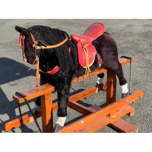 62 - SUBSTANTIAL CHILDS  PEGASUS HAND MADE VINTAGE ROCKING HORSE