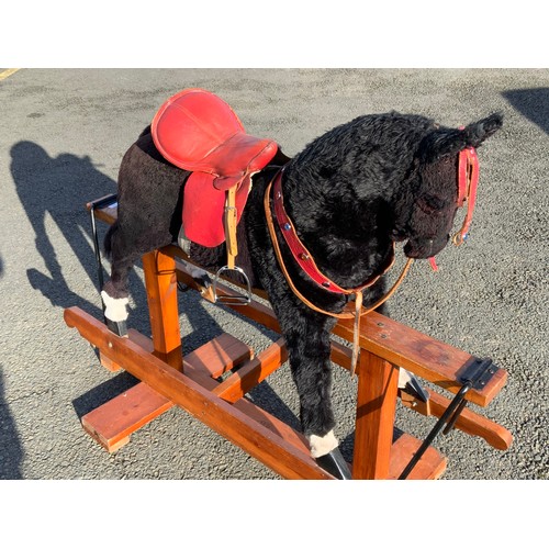 62 - SUBSTANTIAL CHILDS  PEGASUS HAND MADE VINTAGE ROCKING HORSE