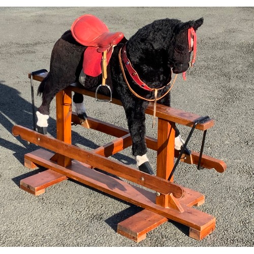 62 - SUBSTANTIAL CHILDS  PEGASUS HAND MADE VINTAGE ROCKING HORSE