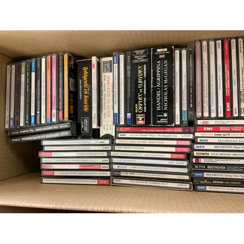 337 - BOX OF APPROX. 90 MIXED GENRE CD's