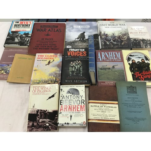 67 - BOX OF MILITARY HISTORY BOOKS EMPHASIS ON ARNHEM