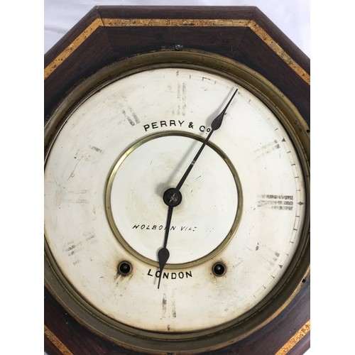 335 - A PERRY AND CO DROP DIAL WALL CLOCK