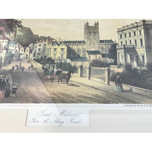 49 - VARIOUS LOCAL INTEREST PRINTS INCLUDING SCENES OF BATH, GREAT MALVERN, GLOUCESTERSHIRE, AND ONE OTHE... 