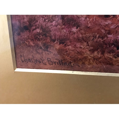 9 - WATERCOLOUR SIGNED CHARLES BRITTEN