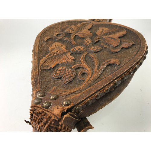 507 - CARVED WOODEN FIRE BELLOWS