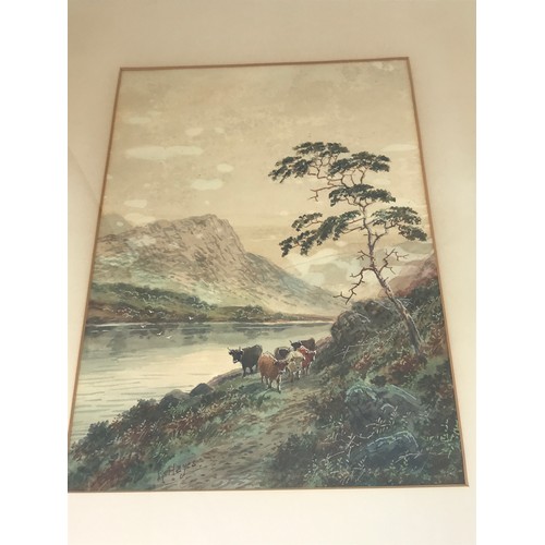 5 - R. HAYES,PR. WATERCOLOURS, HIGHLAND SCENES, APPROX. 28 X 35 cm