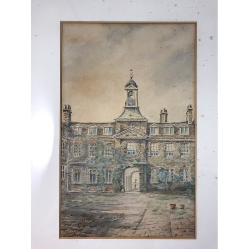 14 - PR. WATERCOLOURS INDISTINCTLY SIGNED, POSSIBLY ALFRED GRAHAMS, APPROX. 38 X 12 cm, PR. WATERCOLOURS ... 