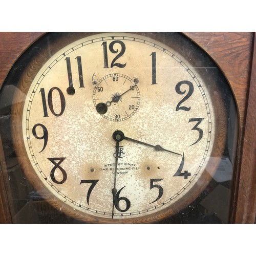 326 - REGULATOR CLOCK FOR CLOCKING IN MACHINES BELIEVED TO BE FROM THE ACCLES AND POLLOCK FACTORY IN OLBUR... 